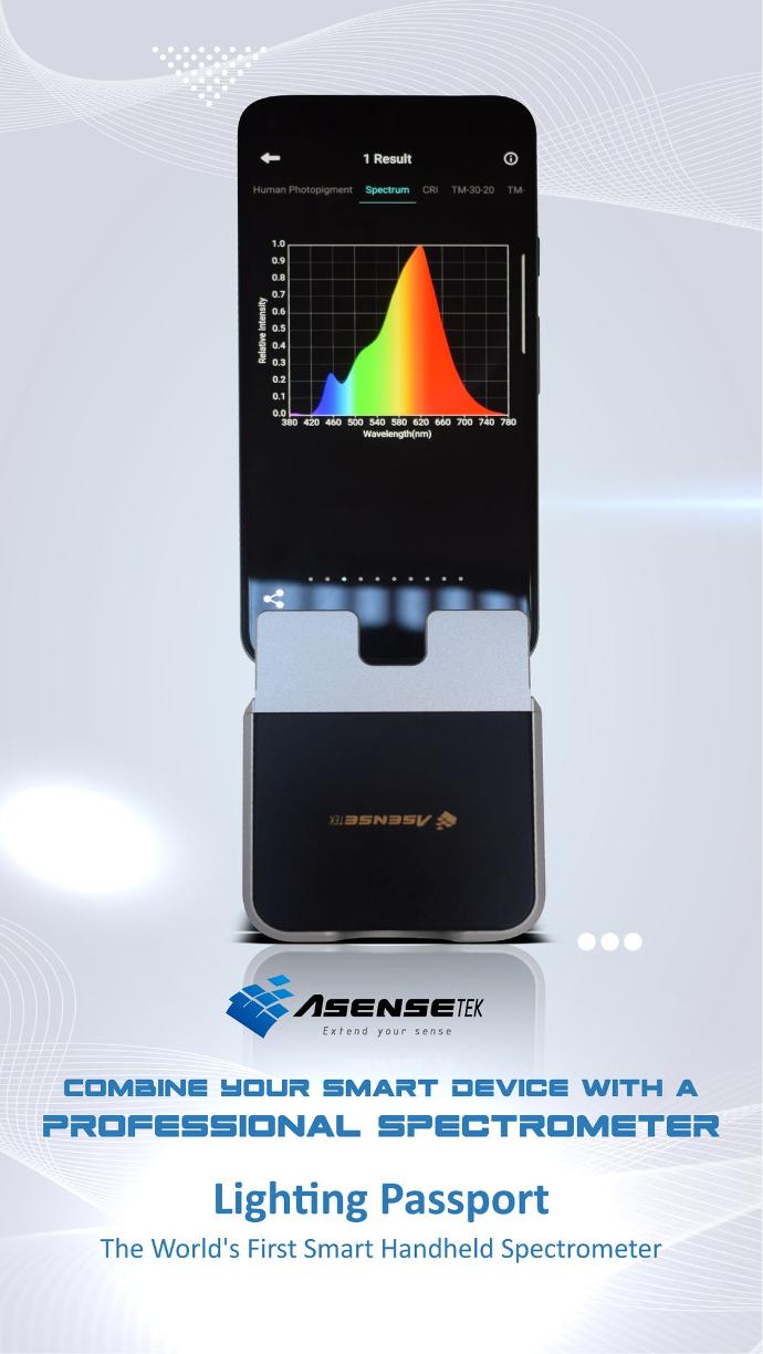 Lighting Passport - Combine Your Smart Device with a Professional Spectrometer