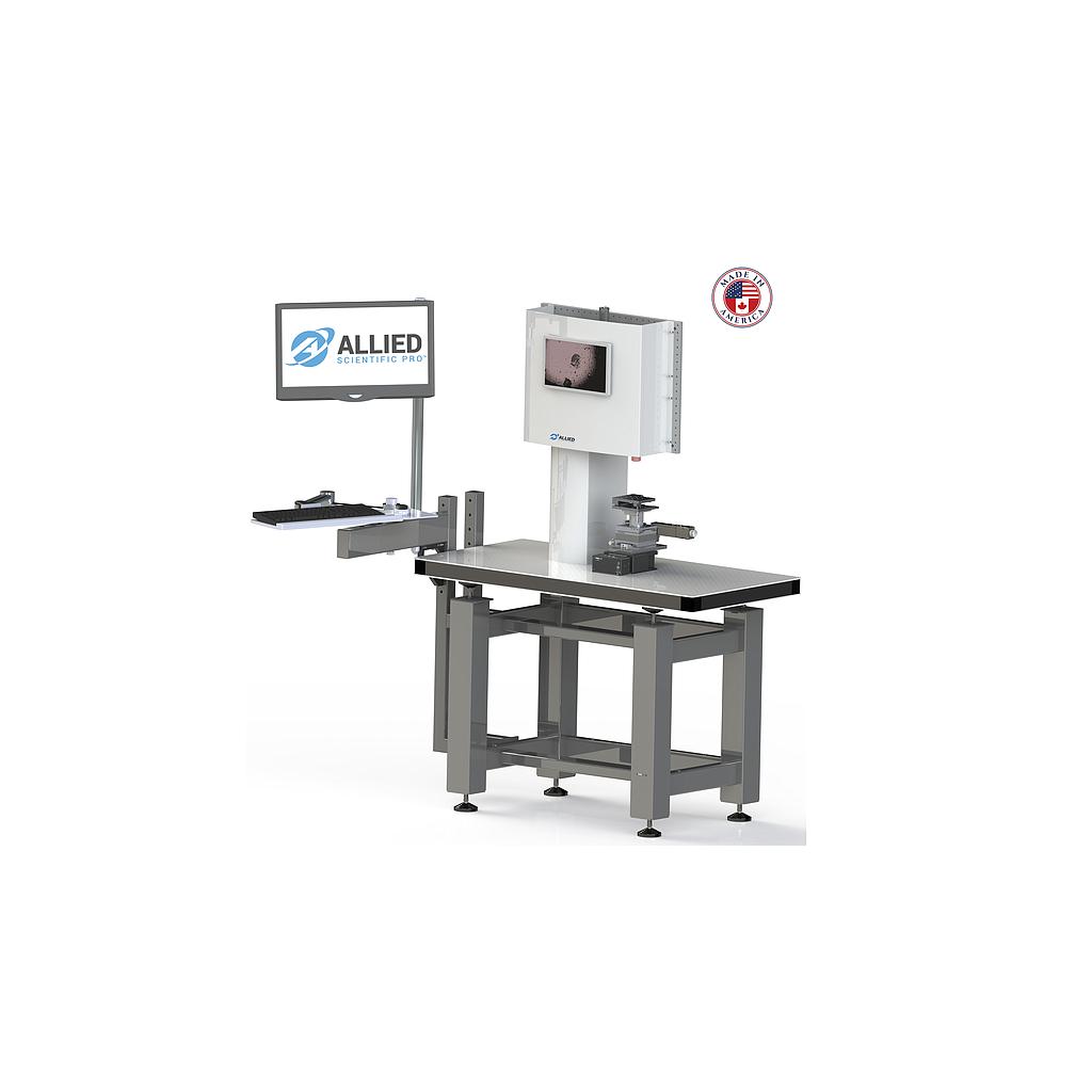 Poste de travail pour les tests laser des effets d'événements uniques (SEE) sur les dispositifs semi-conducteurs durcis aux radiations