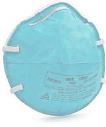 3M Health Care Particulate Respirator and Surgical Mask, 1860, N95
